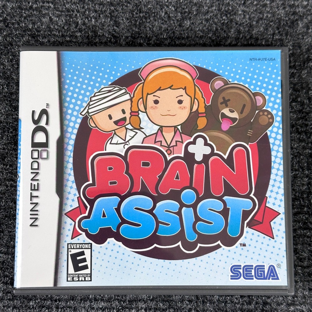 Brain Assist Nintendo DS SEGA‎ Puzzle Game NTR-AU7E-USA CIB Complete Case Manual
